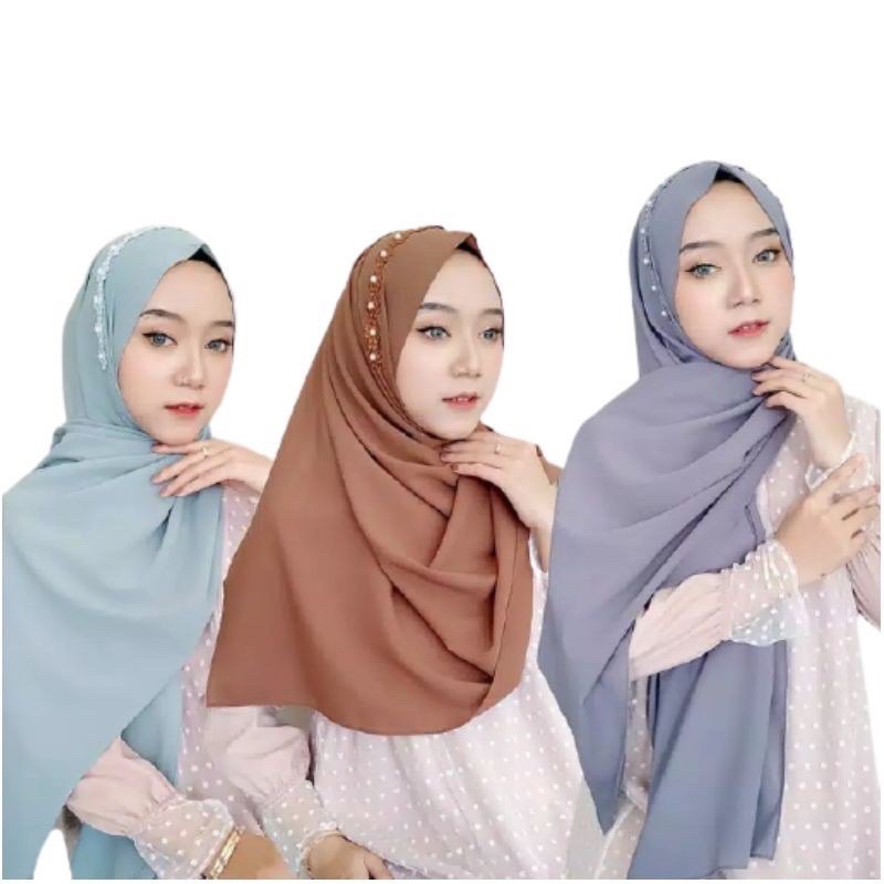 Hijab Pesta bunga mutiara Pasmina Tali diamond/PASMINA TALI BUNGA/PASMINA RENDA BUNGA