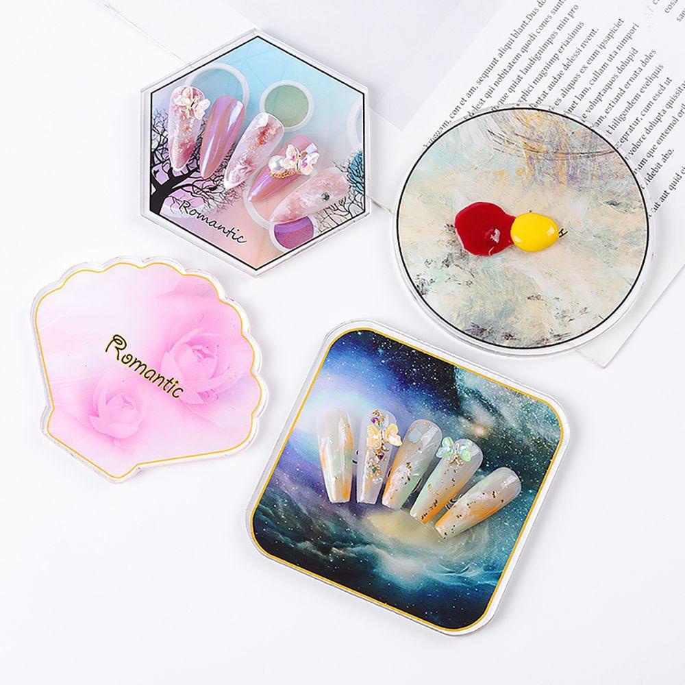 Mxbeauty Nail Art Tools Resin Hexagon Butterfly Papan Pajangan Kuku DIY