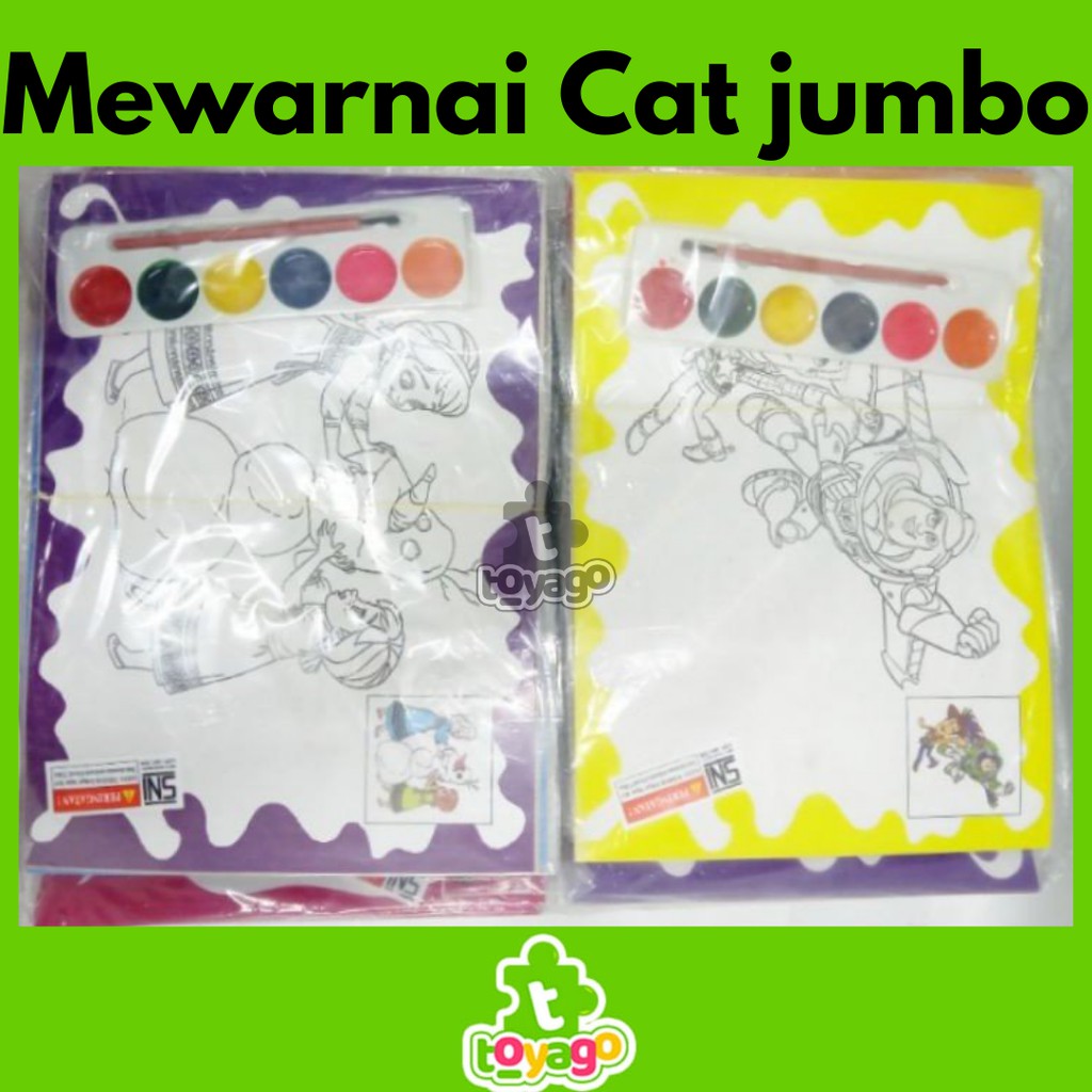 Mewarnai Cat Air Jumbo +-100pcs ukuran Besar Grosir