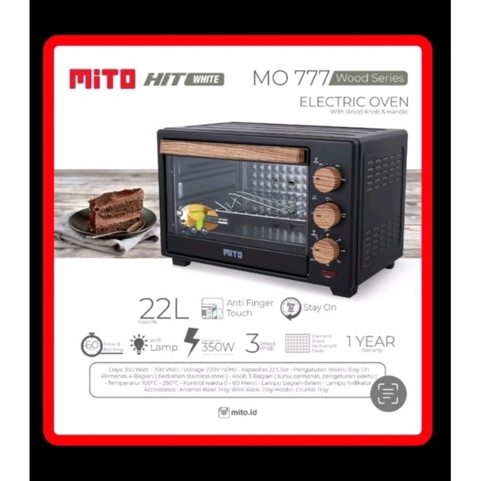 Jual Mito Oven Mo Motif Kayu Hit Electrik Oven Listrik L W