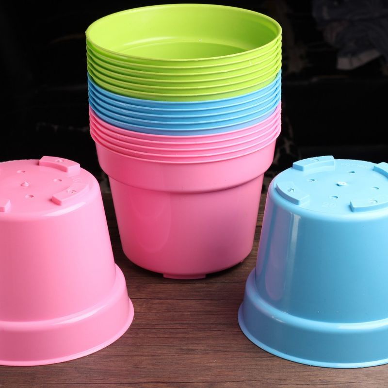 Pot Tani 15 Pastel - Pot Bunga Tanaman Polos 15 Warna Warni