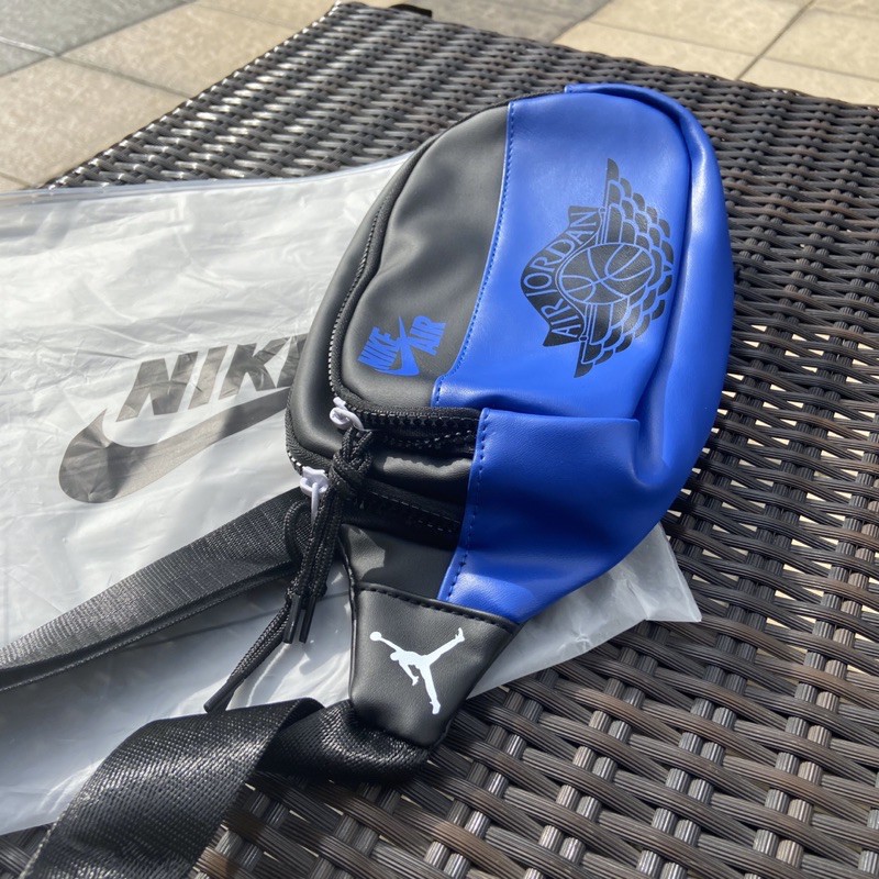 air jordan / airjordan waistbag blue biru