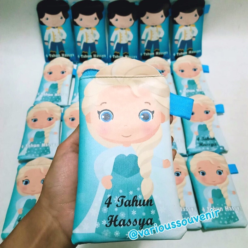 Pouch Custom 3D Ultah Ulang Tahun Anak Lucu Frozen Prince Pangeran Lucu Murah Uang Tidak Dilipat