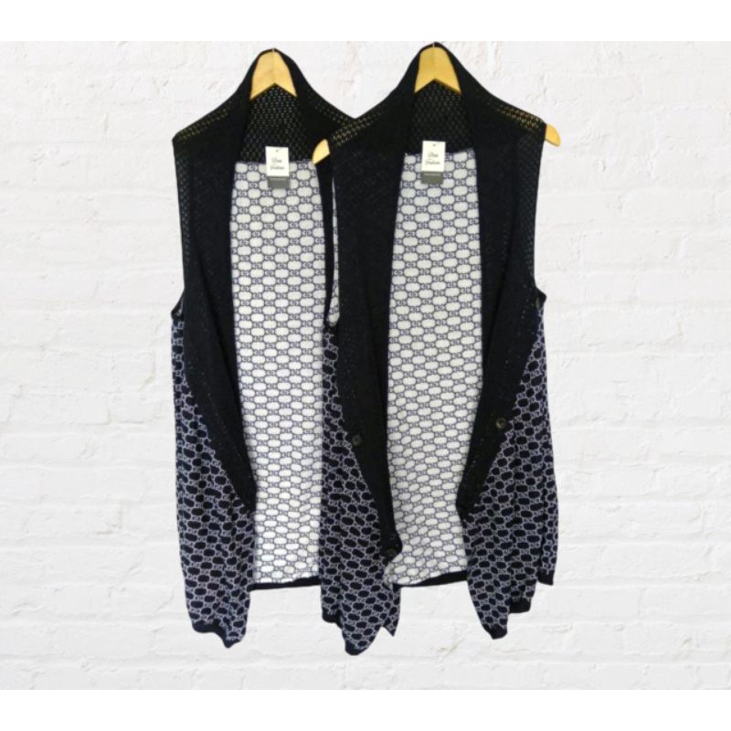 STOK WAJIB CHAT ADMIN SEBELUM CHECKOUT Rompi Rajut Muslim/Kardigan Jala /Vest panjang/Long outer Raj