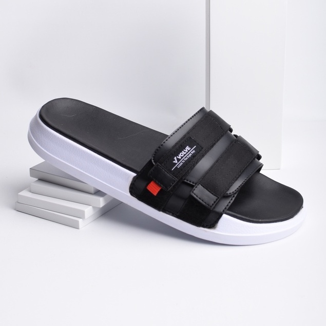 Geta Black White | Sandal EVA Ringan Slop Santai Simple Pria Men Sendal Footwear | FORIND x Volve