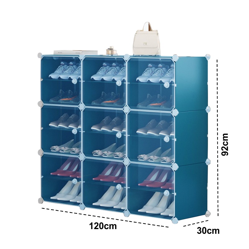 Rak Sepatu Anti Debu 4 Layer Tebal Shoe Rack Portable Serbaguna Kotak Sepatu Portable_futurehome8