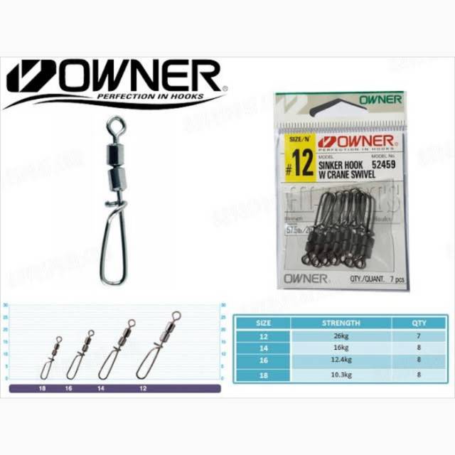 SINKER HOOK with CRANE SWIVEL  OWNER