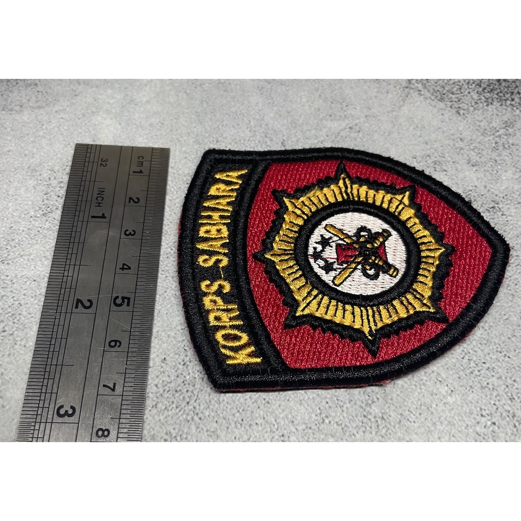 Badge Sabhara|Bet Korps Sabhara Timbul|Bordir Timbul Sabhara