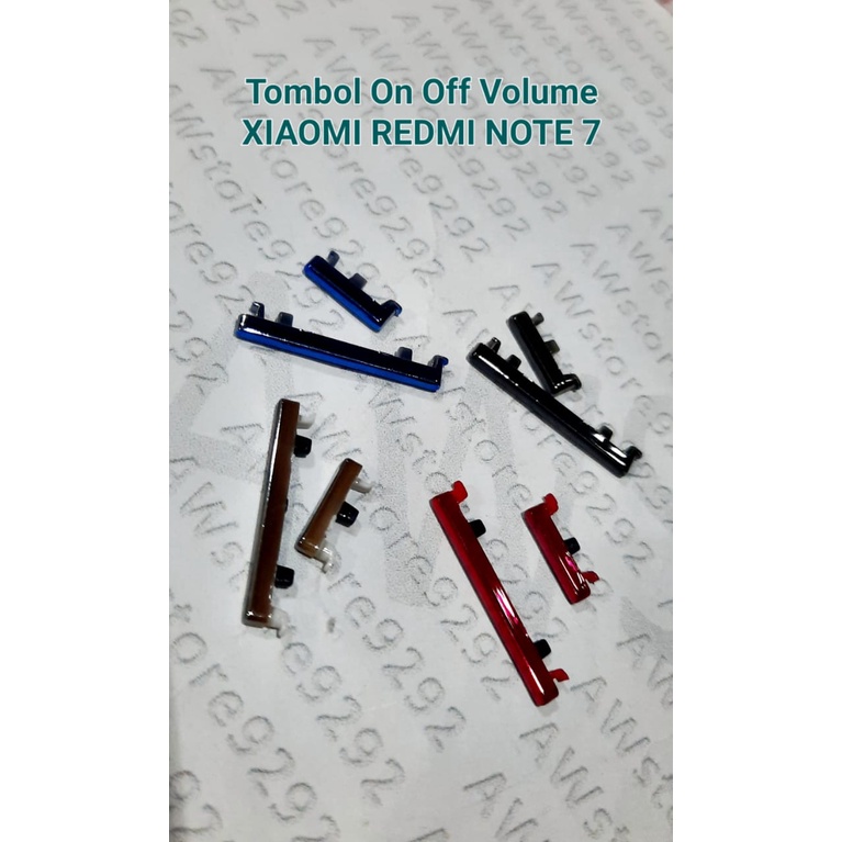 Tombol power on off dan volume luar  XIAOMI REDMI NOTE 7