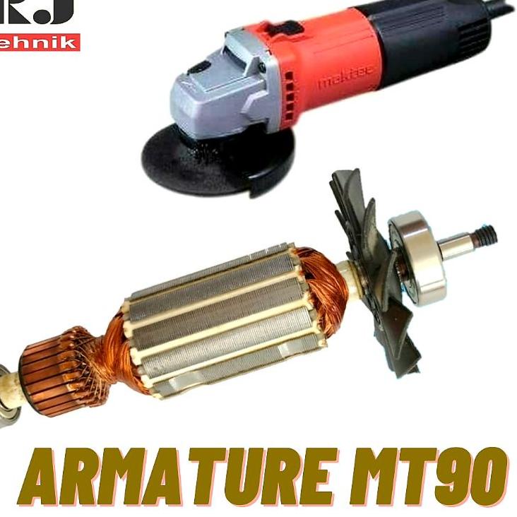 Dijamin Asli Maktec MT90 Armature Angker Spare Part Mesin Gerinda Tangan Listrik Maktec