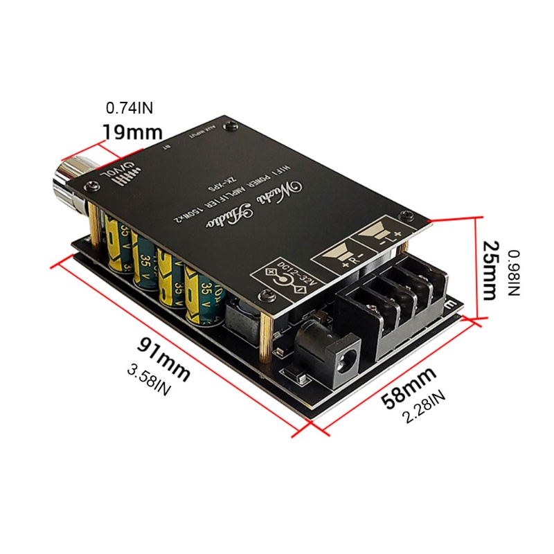 Btsg Amplifier Board 5.0 Receiver Stereo 2channel Amplifier Board Untuk Speaker