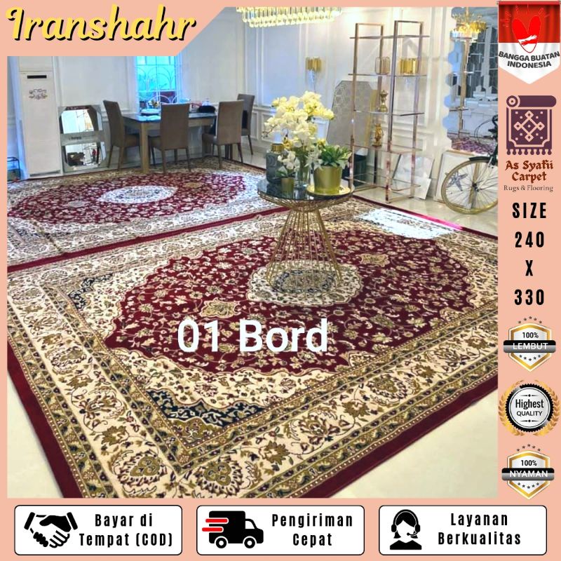 KARPET LANTAI BESAR IRANSHAHR IRANSHAR 240×330 - KARPET PERMADANI SEMI TURKEY TURKI - KARPET PERMADA