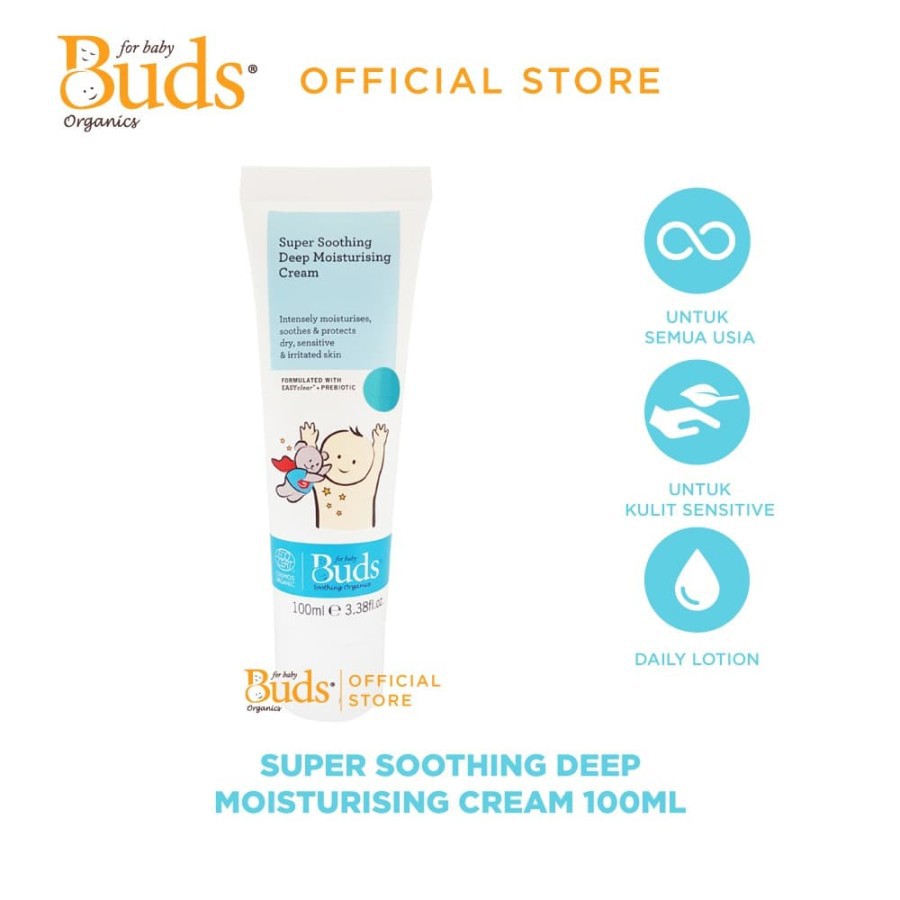 Makassar ! Buds Organics BSO Super Soothing Deep Moisturising Cream 100 ml