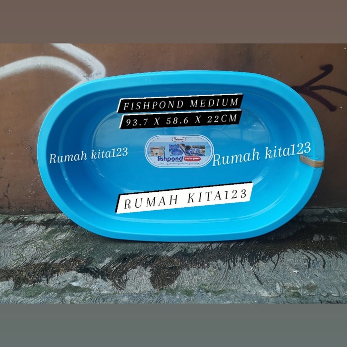 Fishpond Bak Plastik Ikan Besar Kolam Plastik Aquarium Kura BIRU