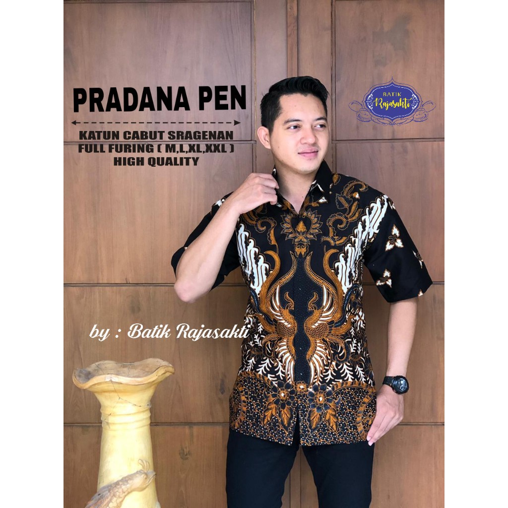 PRADANA RAJASAKTI KEMEJA BATIK SOLO PRIA LENGAN PENDEK LAPIS FURING ATASAN BATIK PREMIUM MODERN KATUN HALUS BAHUWIRYA  BANAMITRA BANAMITRA PUTIH BANGSAWAN BAYU PUTRA BERLIAN BIRU BHARATAYUDA BIMASENA BIRENDRA BIRU INDAH BRAHMAKERTA BRAHMAKERTA MERAH BUDID