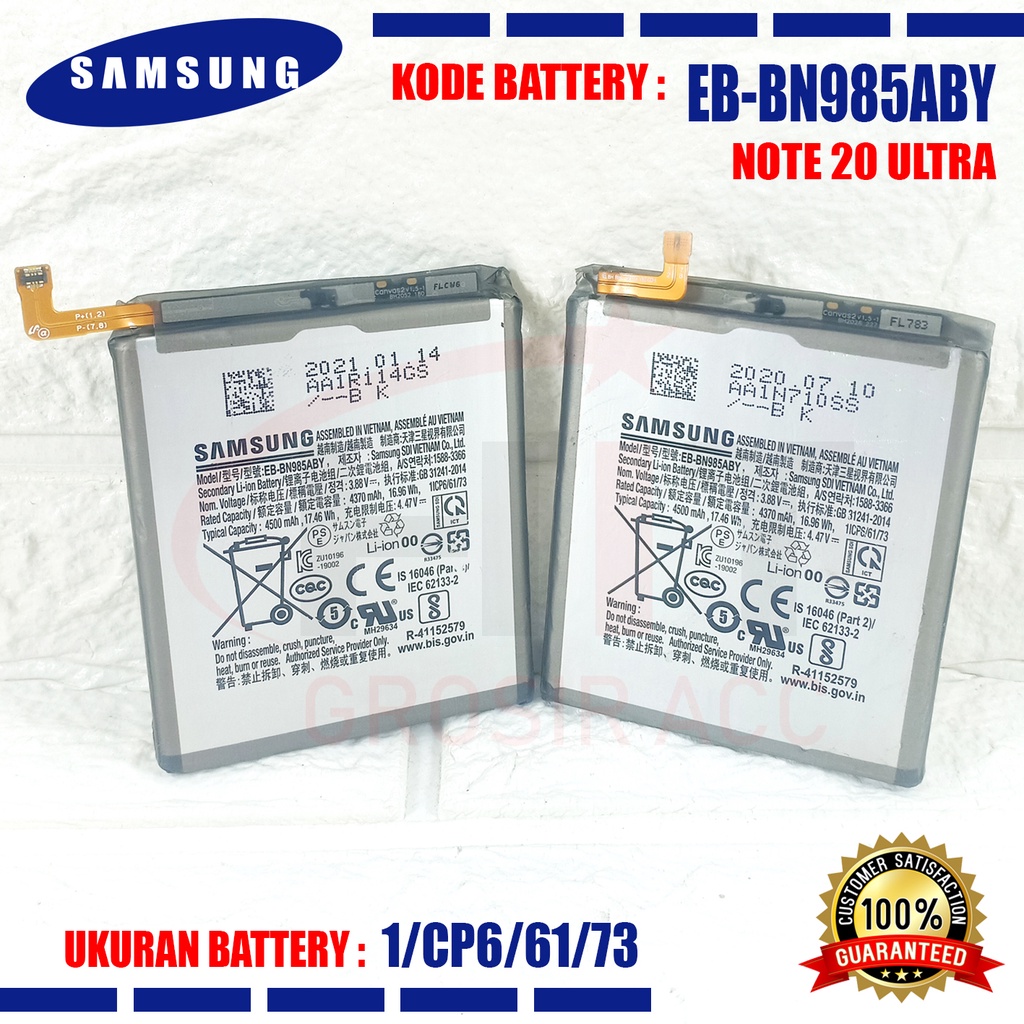 Baterai Battery EB-BN985ABY For Samsung Galaxy Note 20 Ultra 5G