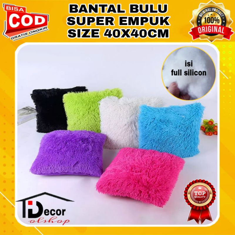 Bantal bulu empuk uk 40x40cm