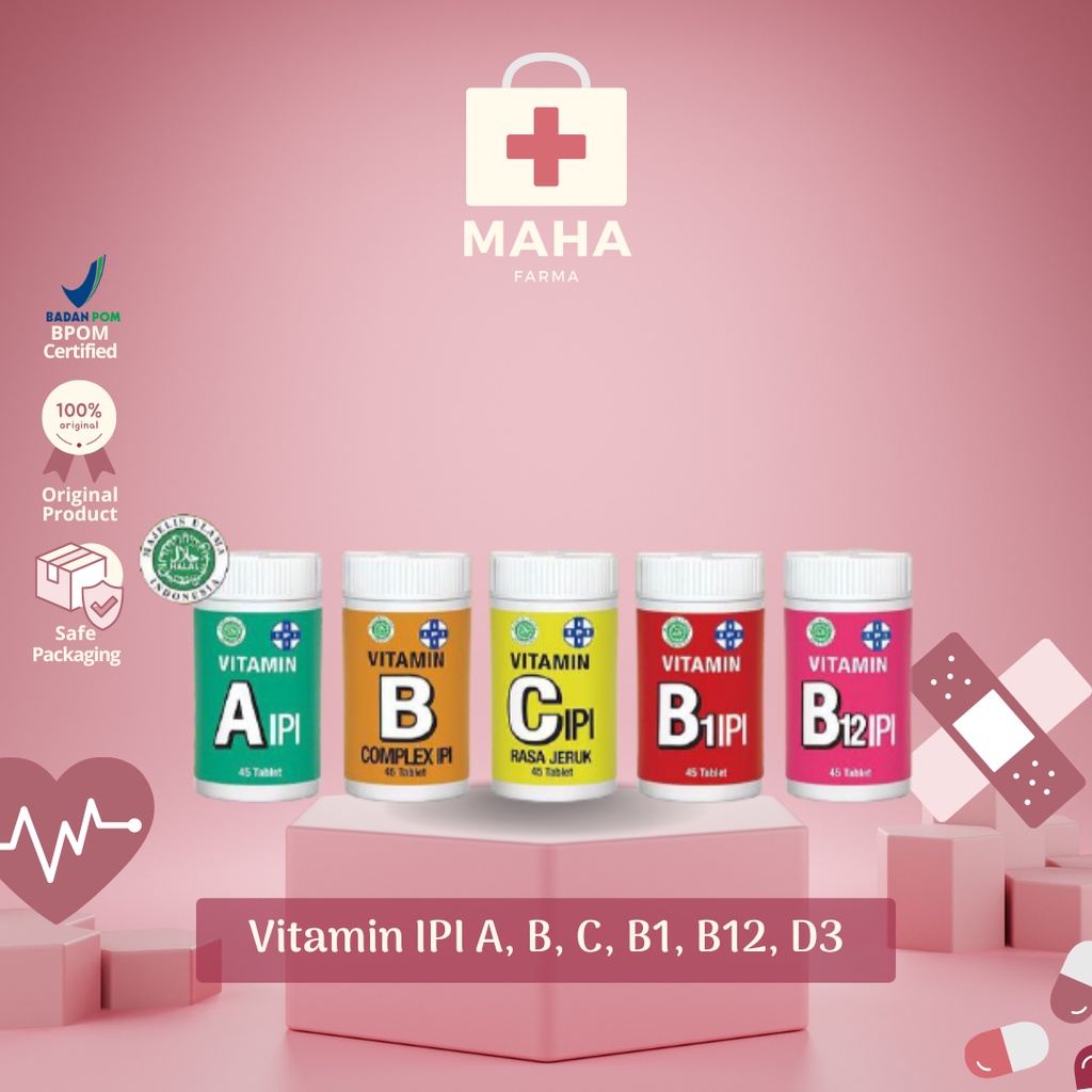 Vitamin IPI A, B, C, B1, B12 & D3 ✨ mahafarma ✨