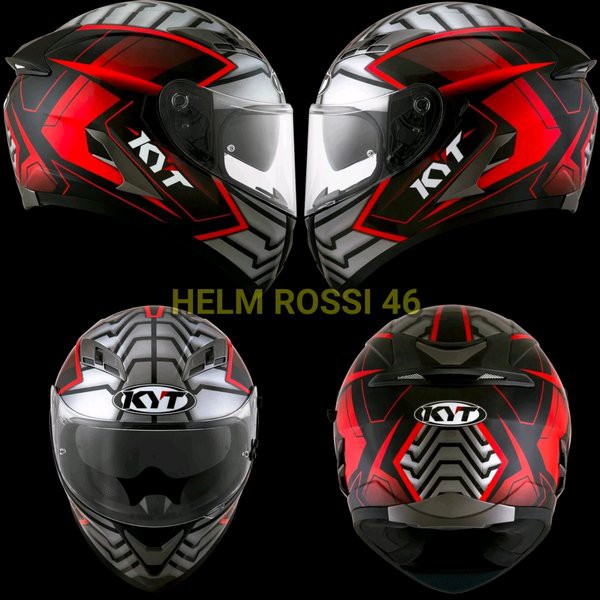 KYT FALCON - ARMOUR RED MERAH DOUBLE VISOR