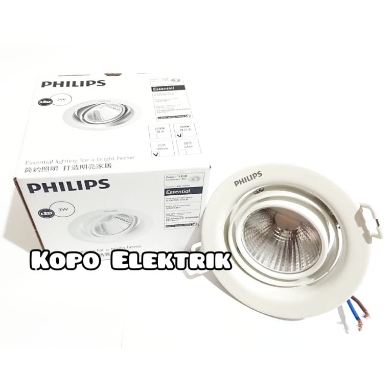 Downlight LED Philips Recessed Spot Light 59774 Pomeron 3 Watt