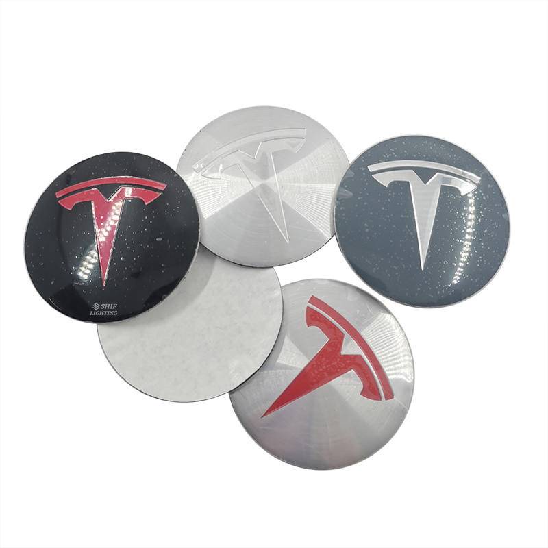 Stiker Emblem Badge Logo Tesla 4x56mm Untuk Velg Mobil Tesla