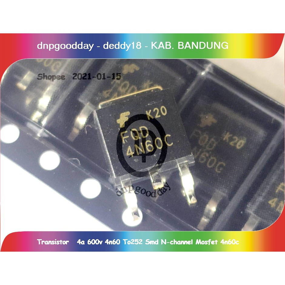 Transistor   4a 600v 4n60 To252 Smd N-channel Mosfet 4n60c
