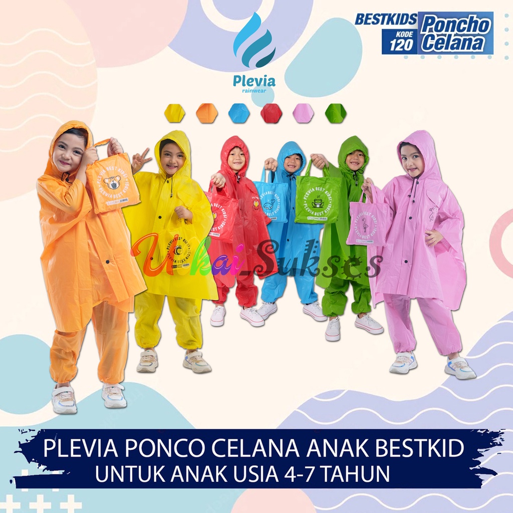 Jas Jaz Mantel Jaket Ponco Celana Hujan Ujan Setelan Anak Perempuan Laki Laki Remaja Umur 4-7 Tahun Motif Cartoon Angsa Murah Bagus Keren Tebal Merk Plevia Bestkids 120