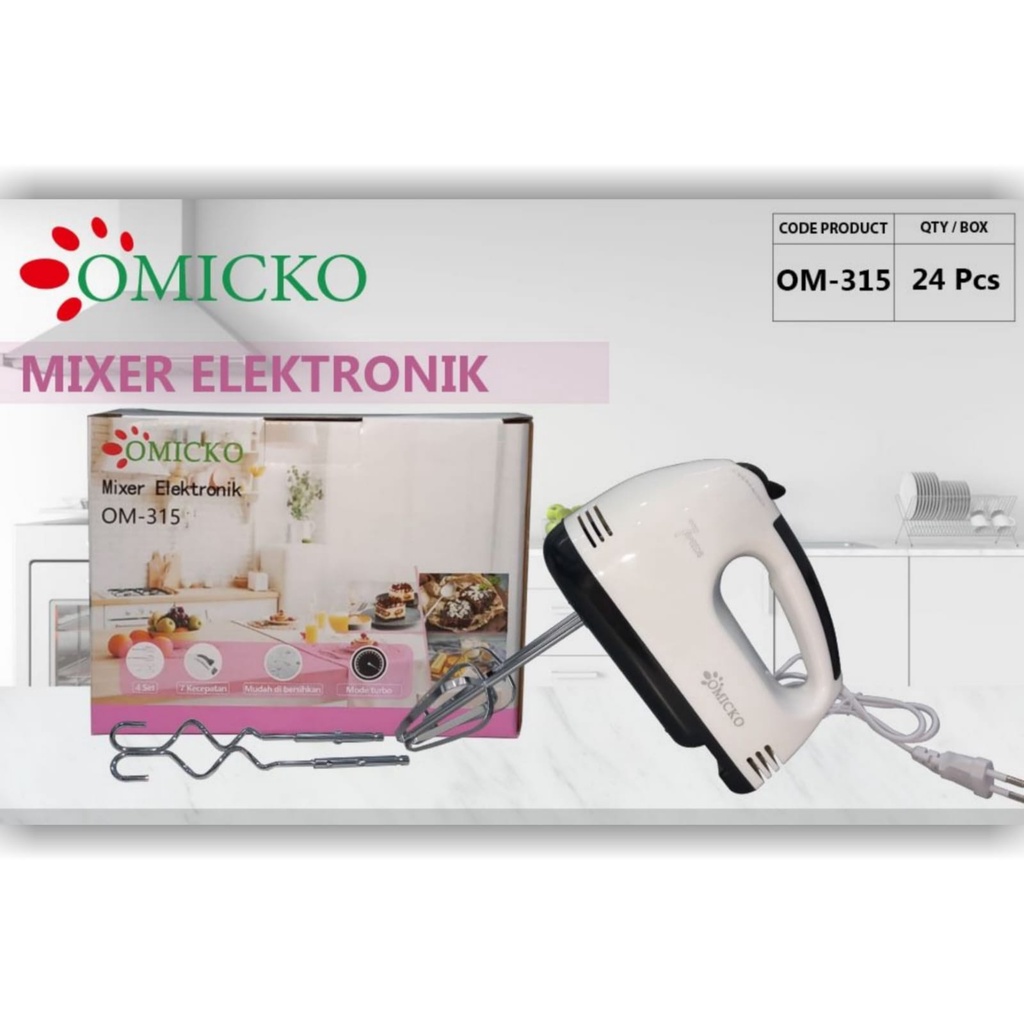 Mixer OMICKO Mixer Kue dengan 7 kecepatan