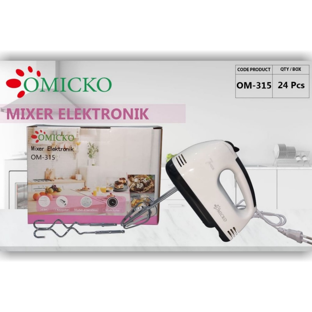 Mixer OMICKO Mixer Kue dengan 7 kecepatan