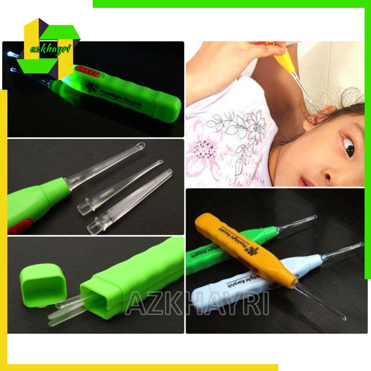 Korek Kuping LED Pembersih Telinga Lampu Earpick Flashlight Anak Dewasa