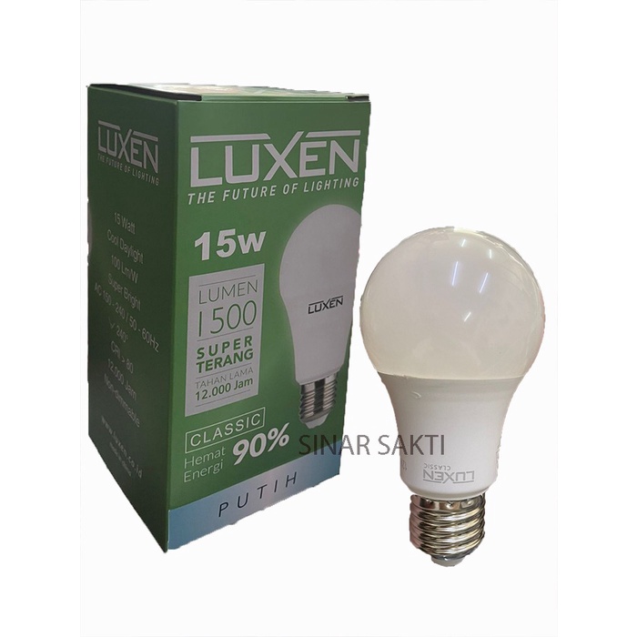 Luxen Lampu Led Bulb 15w Classic Lampu Bohlam 15 Watt 15Watt 15 W