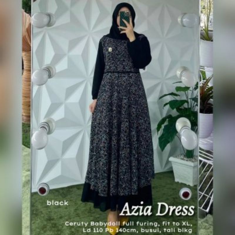 ✔COD GAMIS CERUTY BABYDOLL BUSUI SL AZIA DRESS MOTIF BUNGA KECIL KEKINIAN