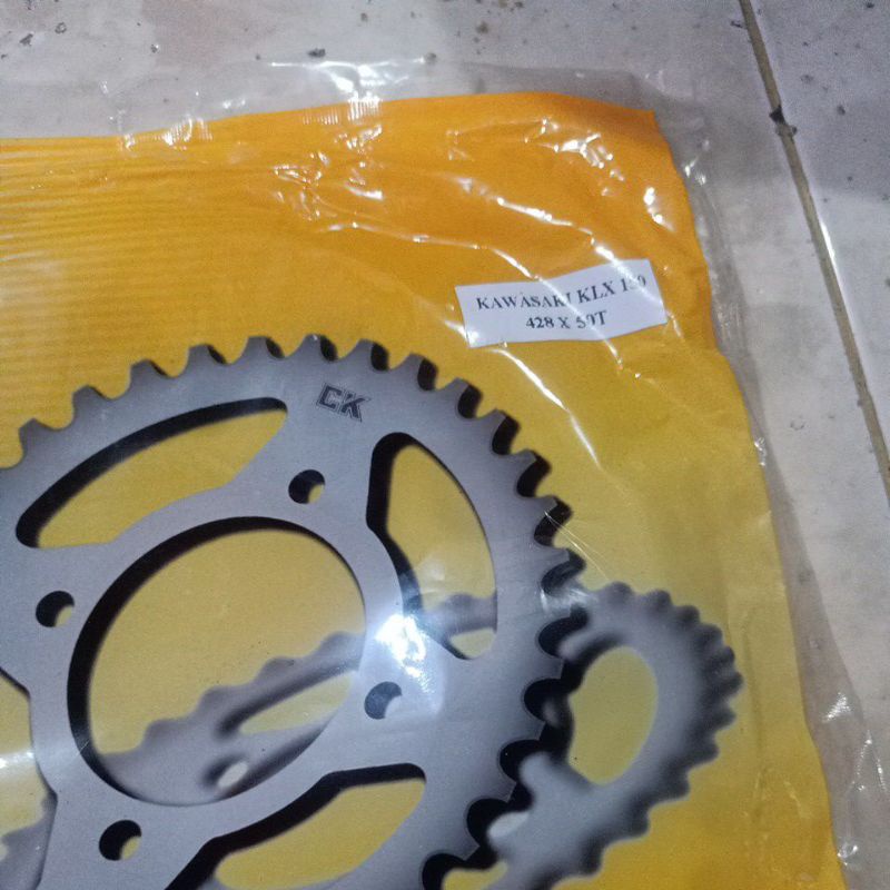 GER GEAR GIR BELAKANG KLX D-TRACKER 428-48T,48T,50T MADE IN MALAYSIA SWEEPPP JUUOOOOZZZZZ CK RACING SPROCKET-5