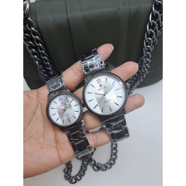 JAM TANGAN ARMY SKY RANTE STAINLISS PRIA DAN WANITA JAM TANGAN COUPEL