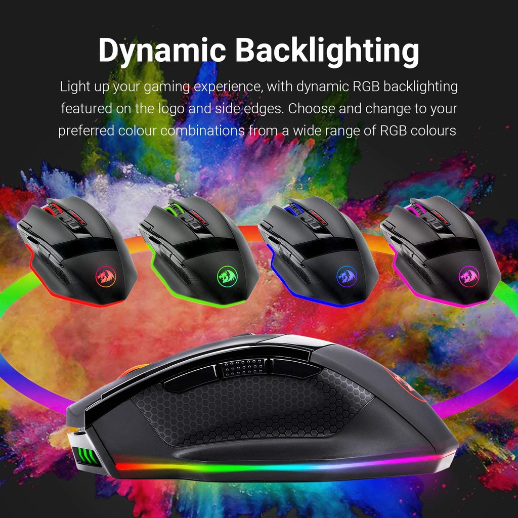 Redragon Mouse Gaming Macro USB Wired Sniper RGB M801-RGB