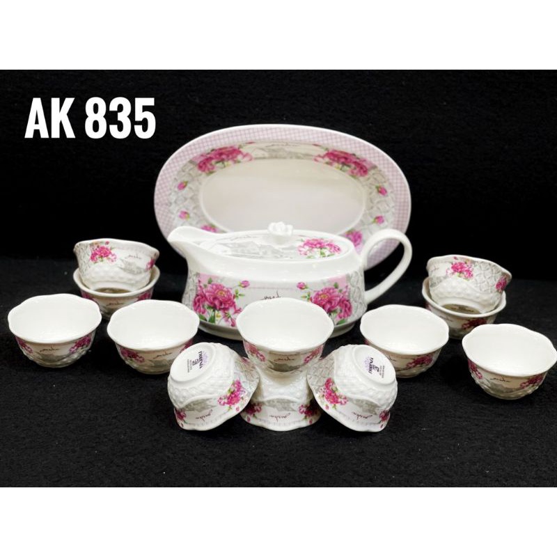 set teko piring mangkok keramik pempek fiorenza