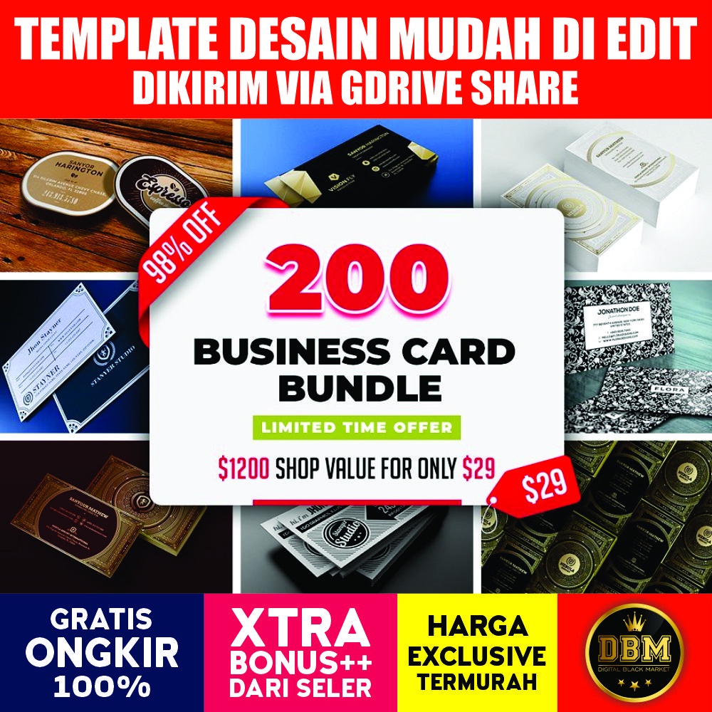 200 Business Card Bundle - Photoshop