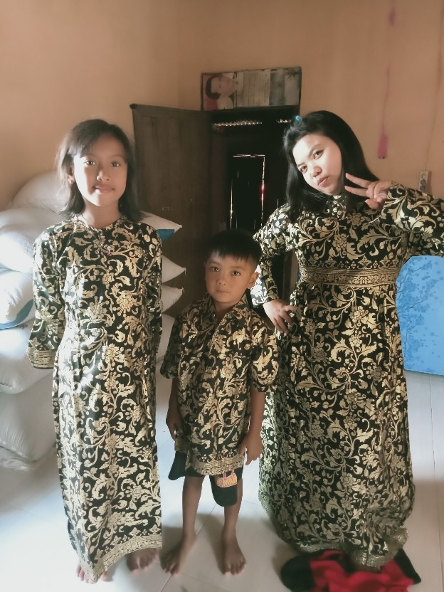 Batik Couple Keluarga Sania Ruffle Ori Ndoro Jowi Dnt Motif Prada Bakung
