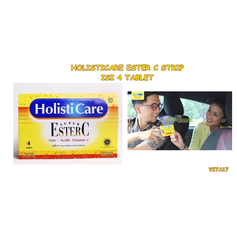 VITA17 VITAMIN TUBUH HOLISTICARE ESTER C STRIP ISI 4 TABLET