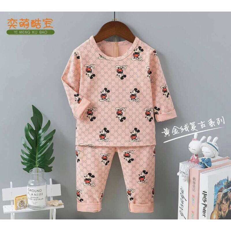 piyama anak import /baju tidur perempuan 2 tahun mickey mouse disney
