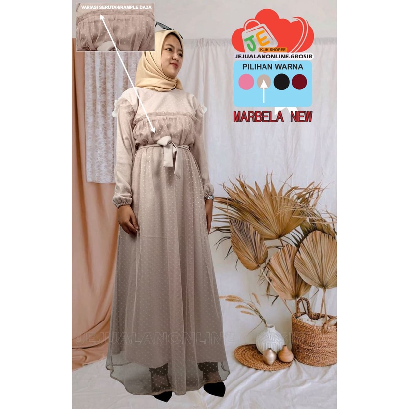 Marabella Dress//Gamis Pesta Kondangan Wanita//Fashion Baju Muslim Wanita Terlari Termurah