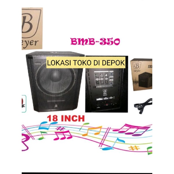 Speaker Aktif Subwoofer 18" merk BEYER BMB350 BMB-350 1000 Watt
