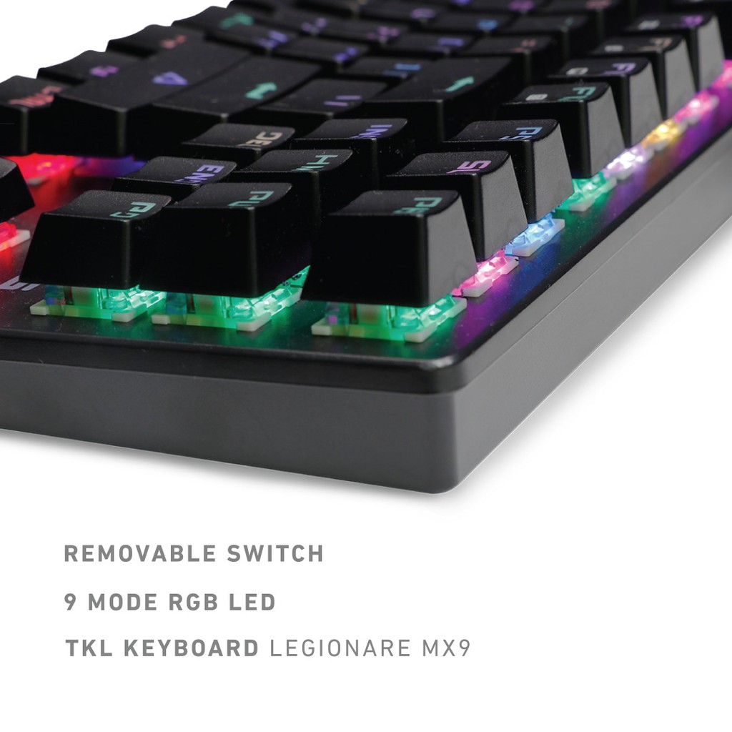 Keyboard Gaming Mechanical Rexus Legionare MX9 RGB LED-3