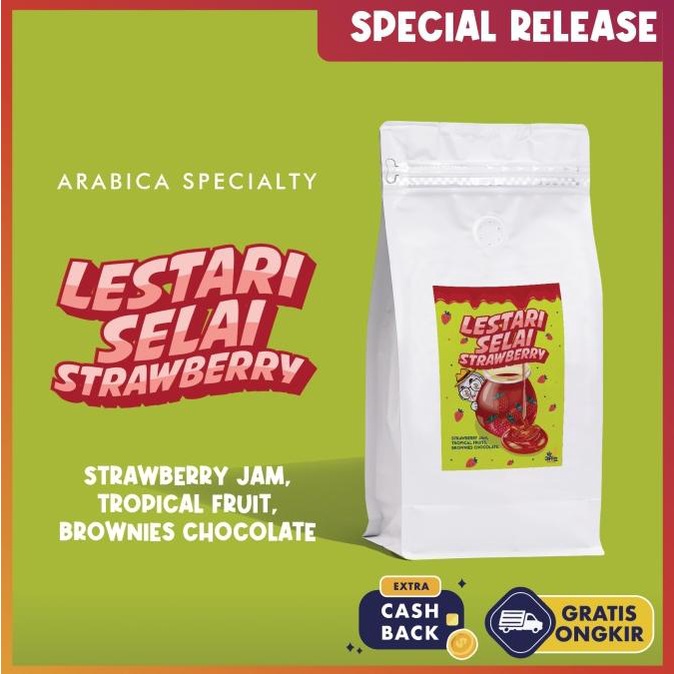 

Kopi Arabika Specialty LESTARI SELAI STRAWBERRY 500g | Special Release