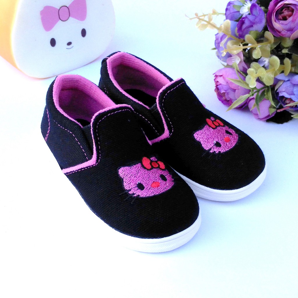 HQo Sepatu Anak Perempuan Slip On / Sepatu Anak Casual / Sepatu Bayi Balita Perempuan Hello hK