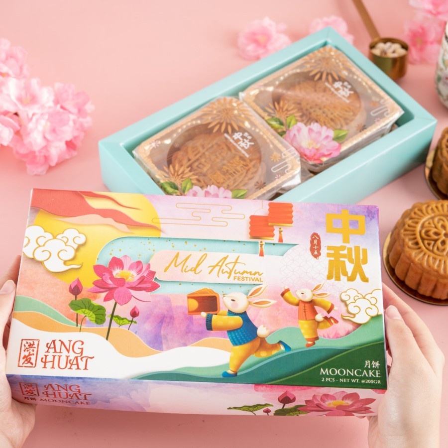 

Mooncake Moon Cake / Kue Bulan Vegetarian Ang Huat isi 2 / Box