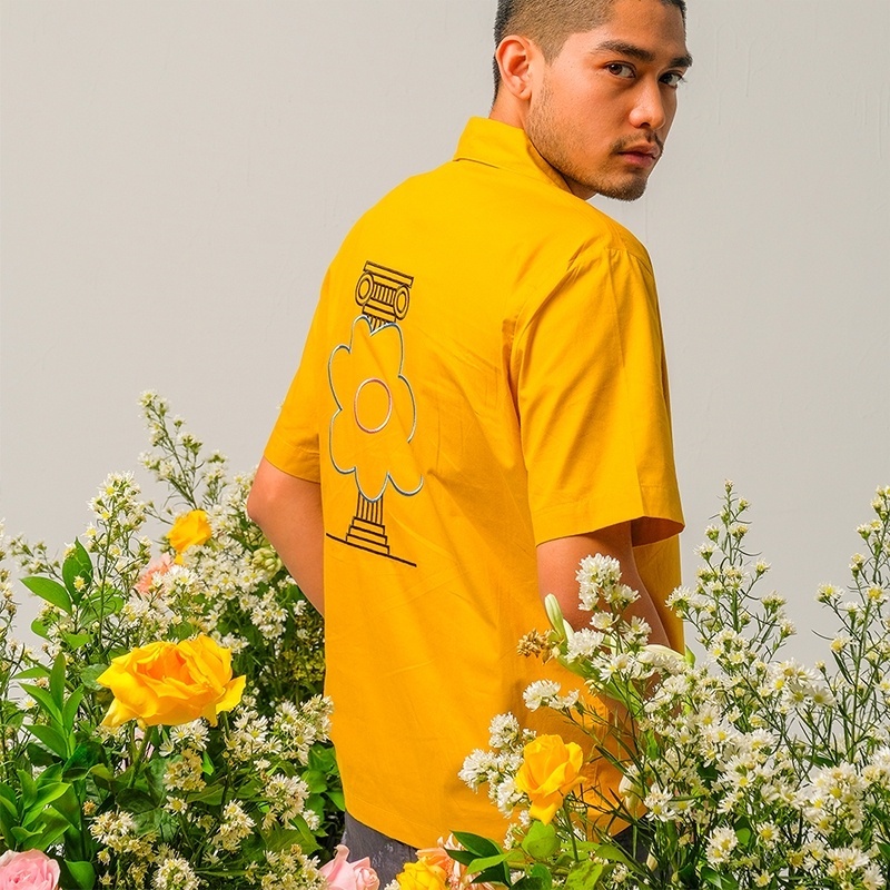 Based Club Palace Kemeja Lengan Pendek Kuning