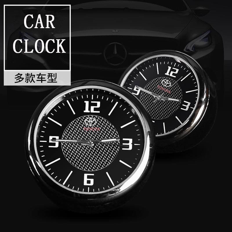 Toyota Jam Mobil Mini Quartz Clock Aksesoris Interior Bercahaya Cocok untuk Avanza Rush Kijiang Innova Calya Razie Yaris Wish Corolla Cross