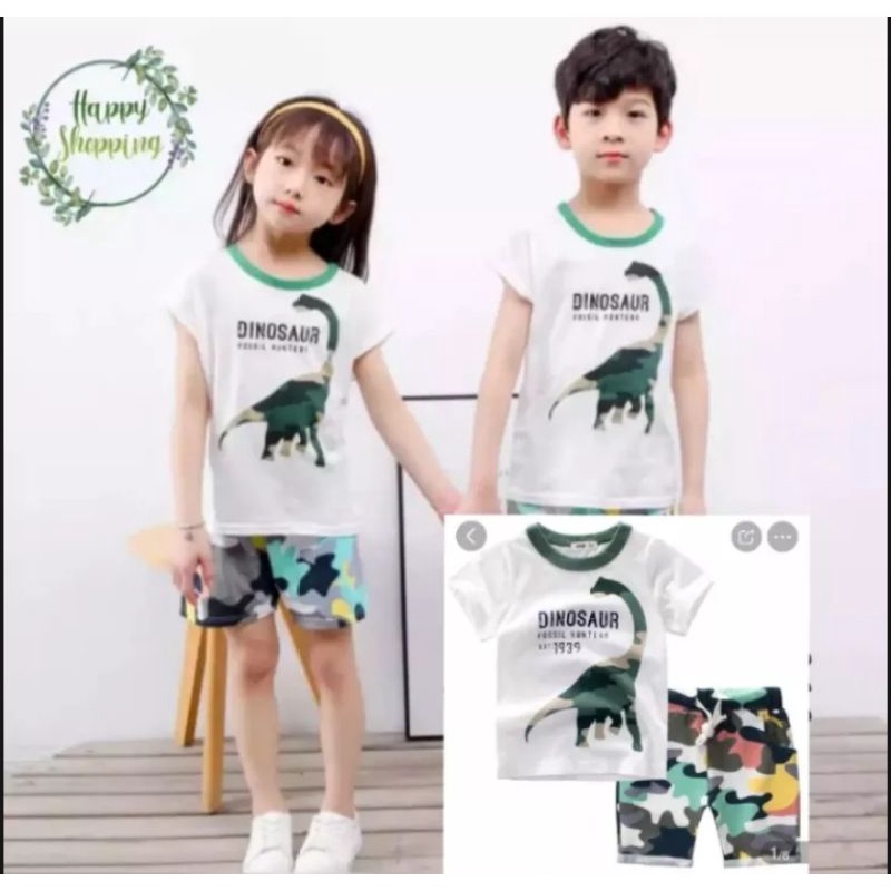 SETELAN ANAK BAJU ANAK DINO ARMY 1-5 TAHUN SETELAN ANAK LAKI LAKI DAN PEREMPUAN TERBARU