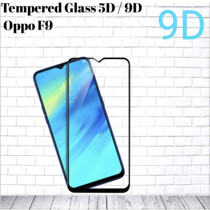 Tempered Glass Full Lem Oppo A7 A5S F9 A12 + Temper Glass Camera 2 in 1 - UA